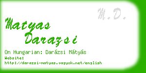 matyas darazsi business card