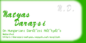 matyas darazsi business card